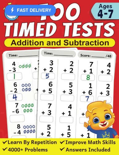 100 timed tests for - tests, addition