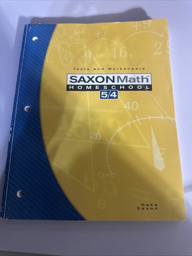 Saxon math tests and - 5/4,