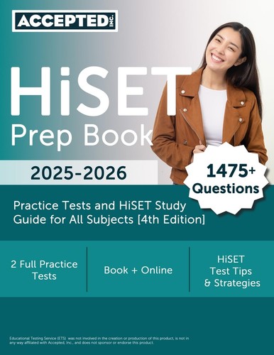 Hiset prep book - prep, practice